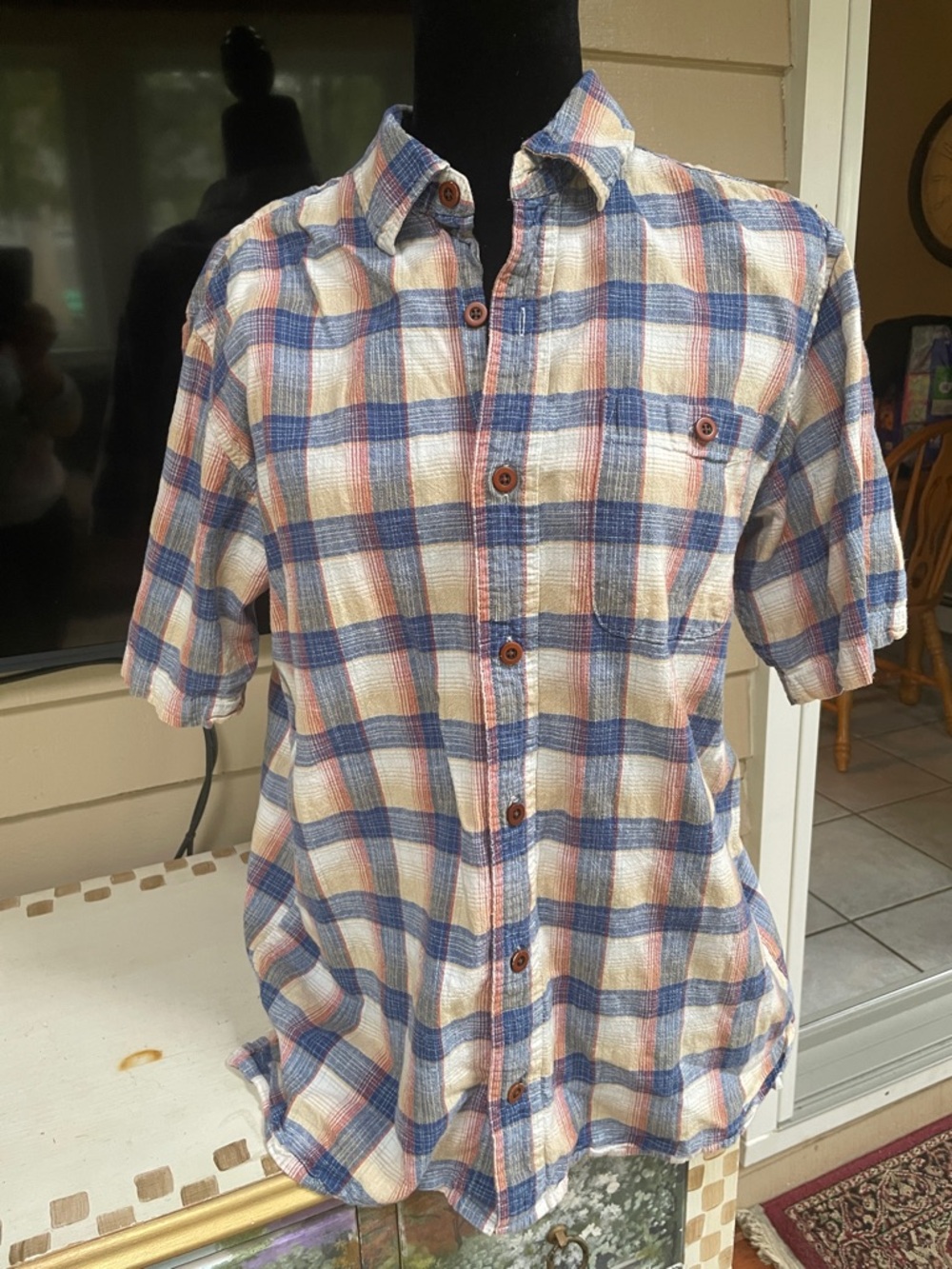 Orvis Hemp Short-Sleeve Plaid Button-Up Shirt